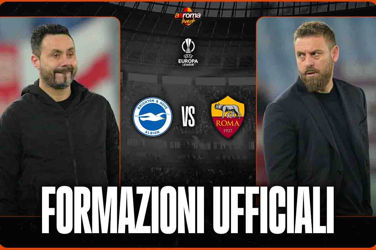 Formazioni UFFICIALI Brighton-Roma: Dybala out, De Rossi ne cambia sette