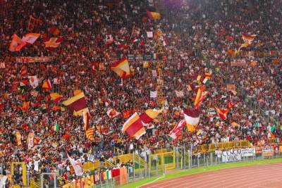 La curva sud dello Stadio Olimpico di Roma