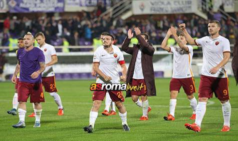 Fiorentina-Roma esultanza