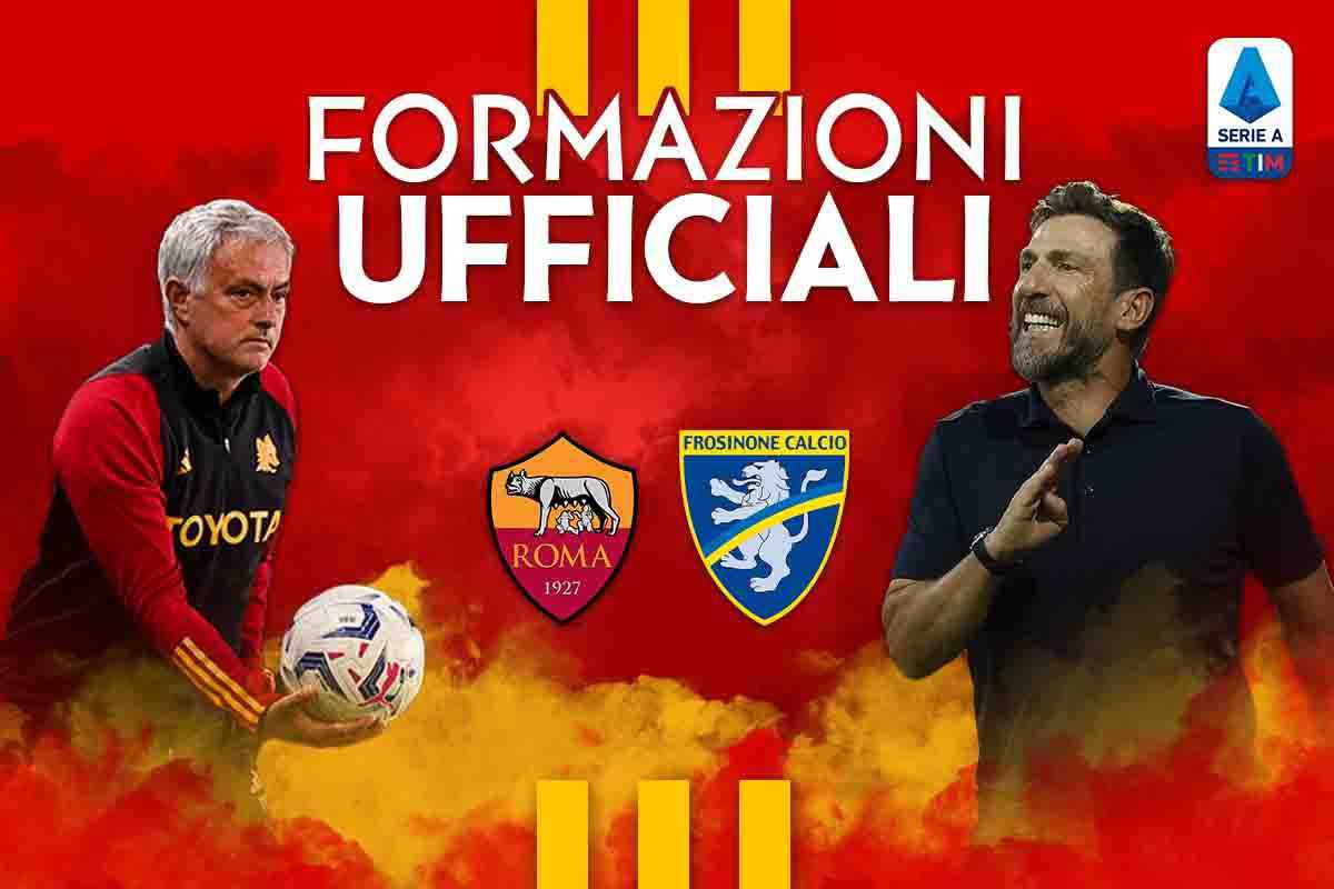 Roma-Frosinone, formazioni ufficiali: