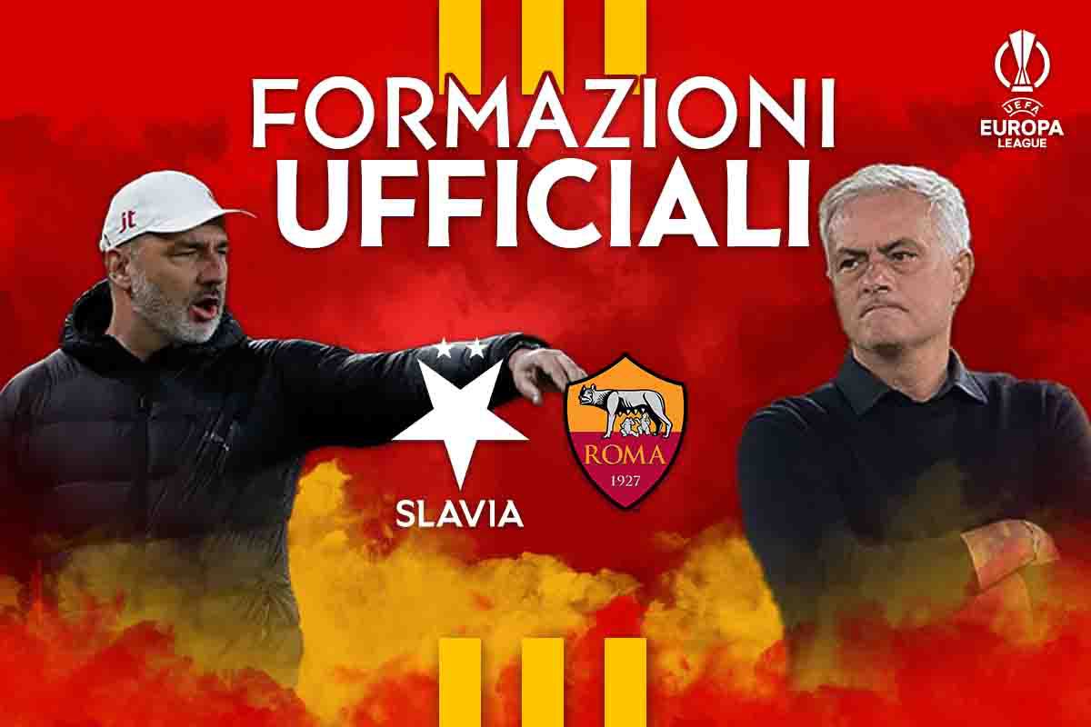 Formazioni ufficiali Slavia Praga-Roma