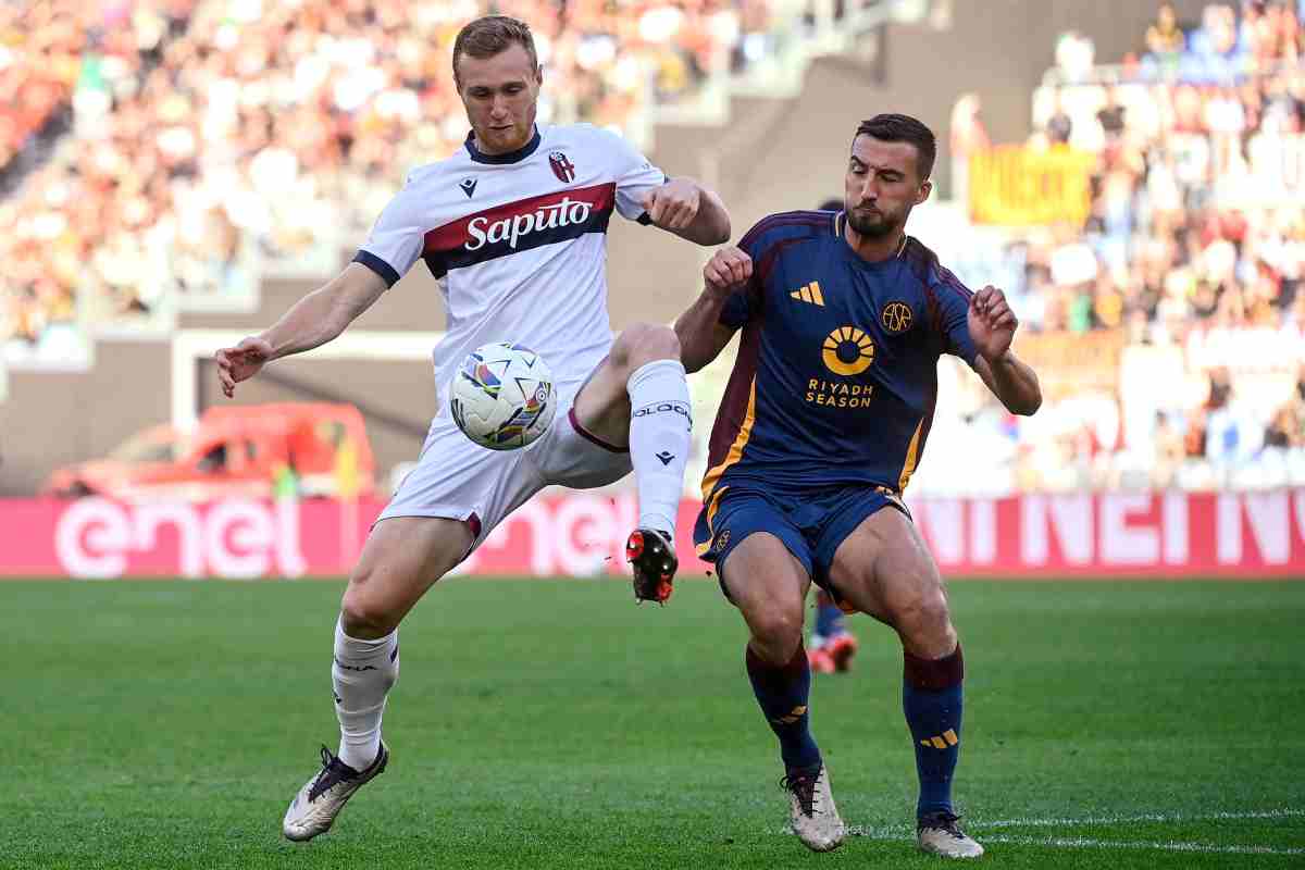 Cristante con la maglia della Roma