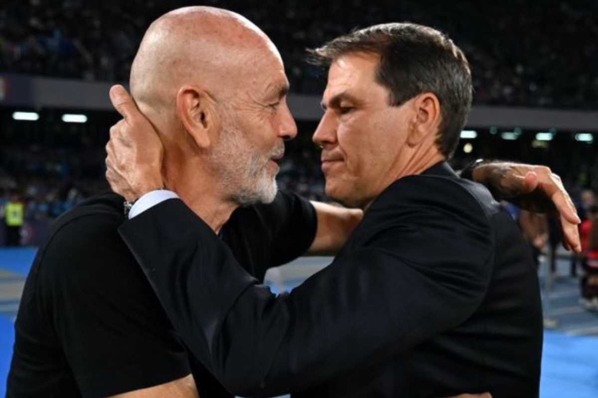 Pioli e Garcia si abbracciano