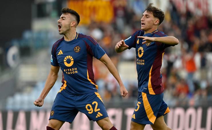 El Shaarawy e Baldanzi esultano