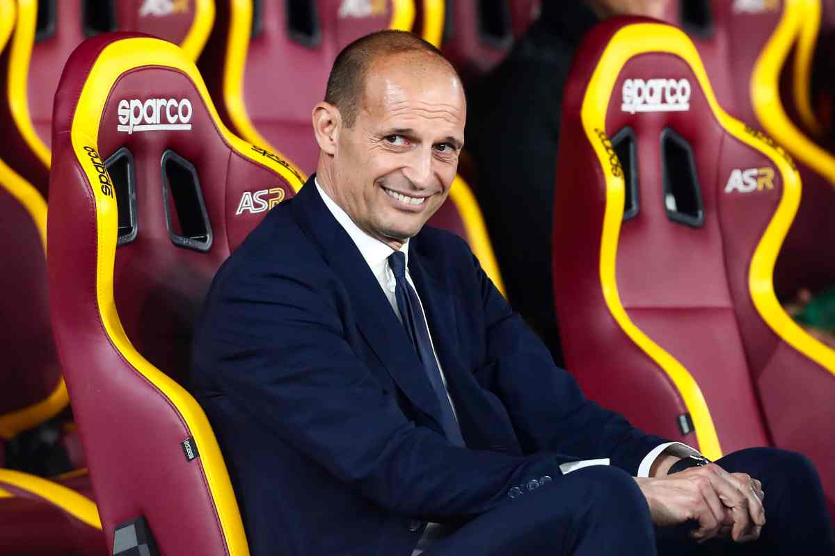 Max Allegri in panchina all'Olimpico