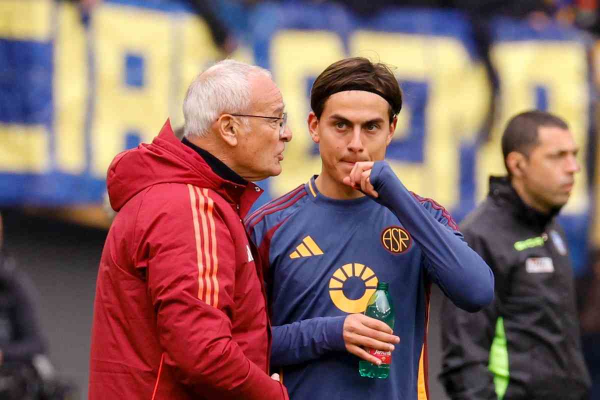 Dybala e Ranieri durante Roma-Parma