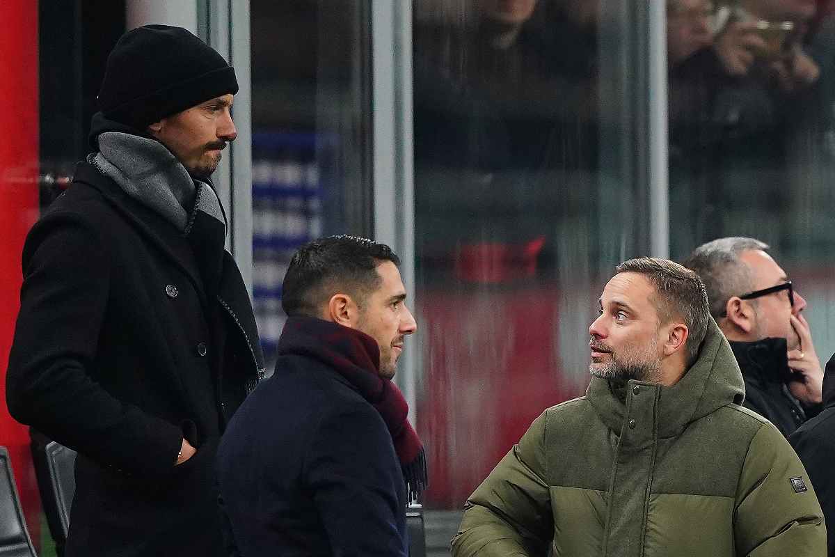 I dirigenti del Milan, Ibrahimovic e Furlani