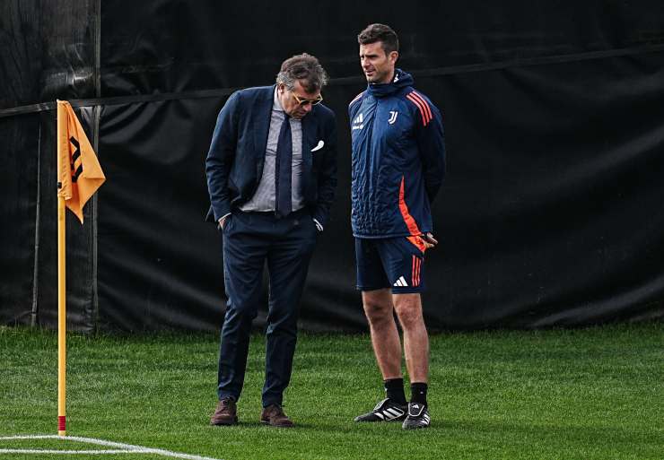 Giuntoli e Thiago Motta a colloquio