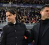 Inzaghi e Motta pensierosi