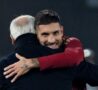 Lorenzo Pellegrini abbraccia Claudio Ranieri