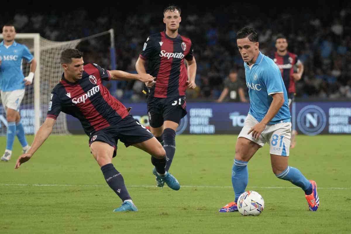 Raspadori con la maglia del Napoli