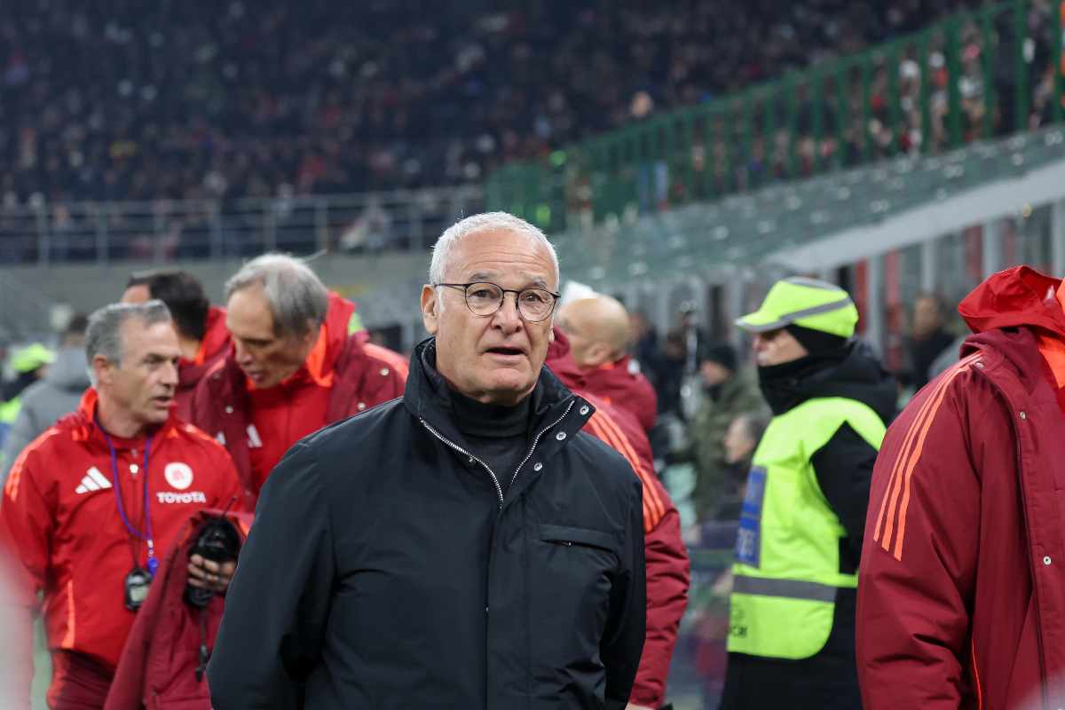 L'allenatore della Roma, Ranieri, a San Siro