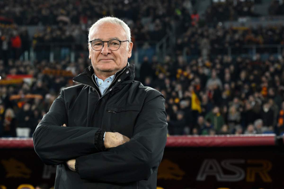 Claudio Ranieri sulla panchina della Roma