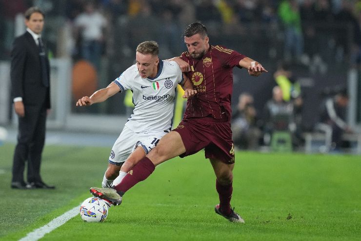 Cristante e Frattesi durante Roma-Inter