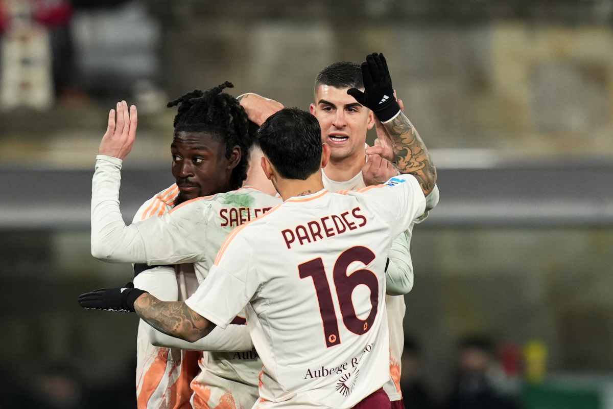 Esultanza Roma al goal di Saelemaekers