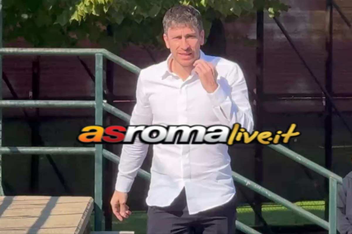 Il direttore sportivo della Roma, Florent Ghisolfi a Trigoria