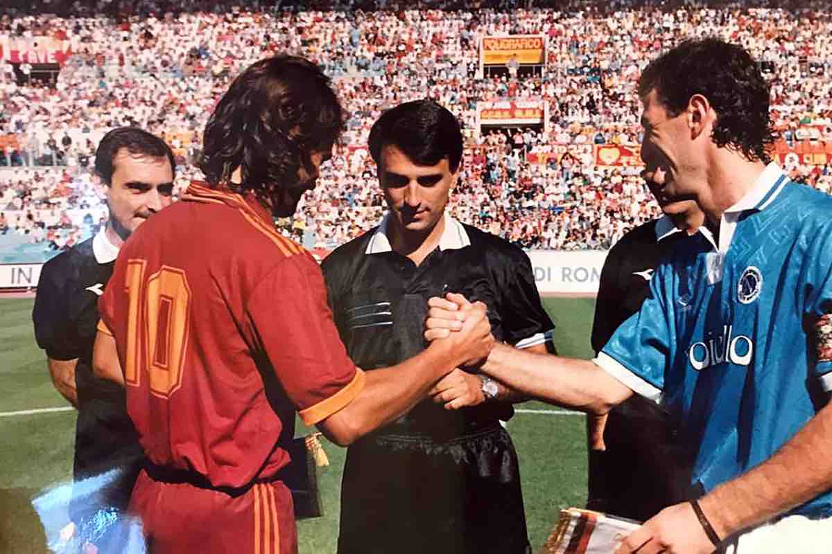 Giannini in un Roma-Napoli anni '90