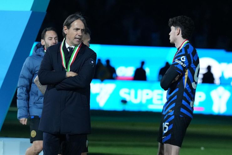 Inzaghi e Bastoni a Riyadh