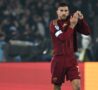 Lorenzo Pellegrini esulta nel derby