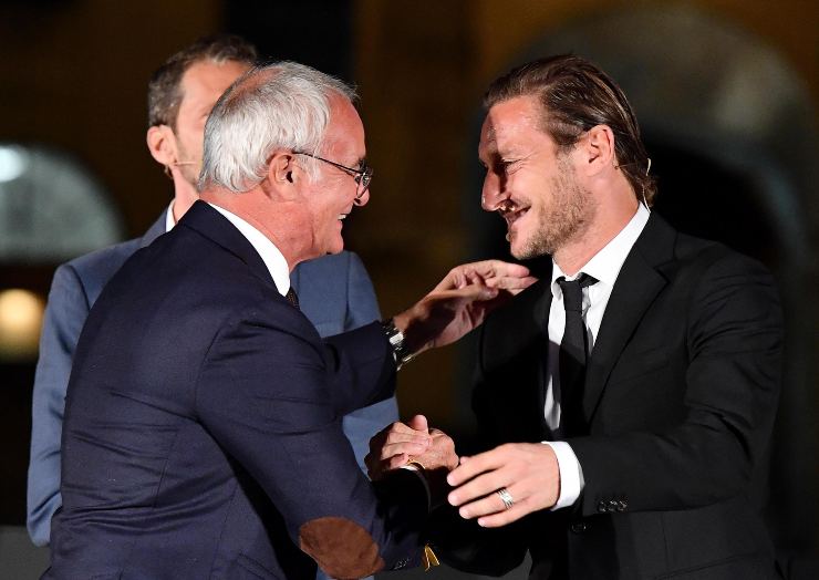 Ranieri e Totti si salutano