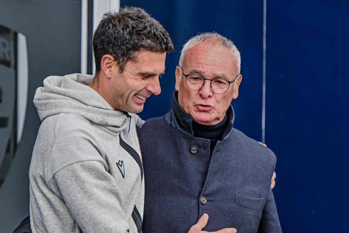 Thiago Motta e Ranieri si salutano