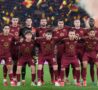 La Roma schierata in campo prima del match con l'Athletic